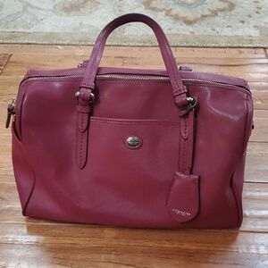 Coach Payton Nancy Merlot dome satchel bag